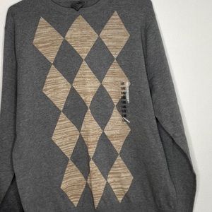 Grey argyle sweater vest